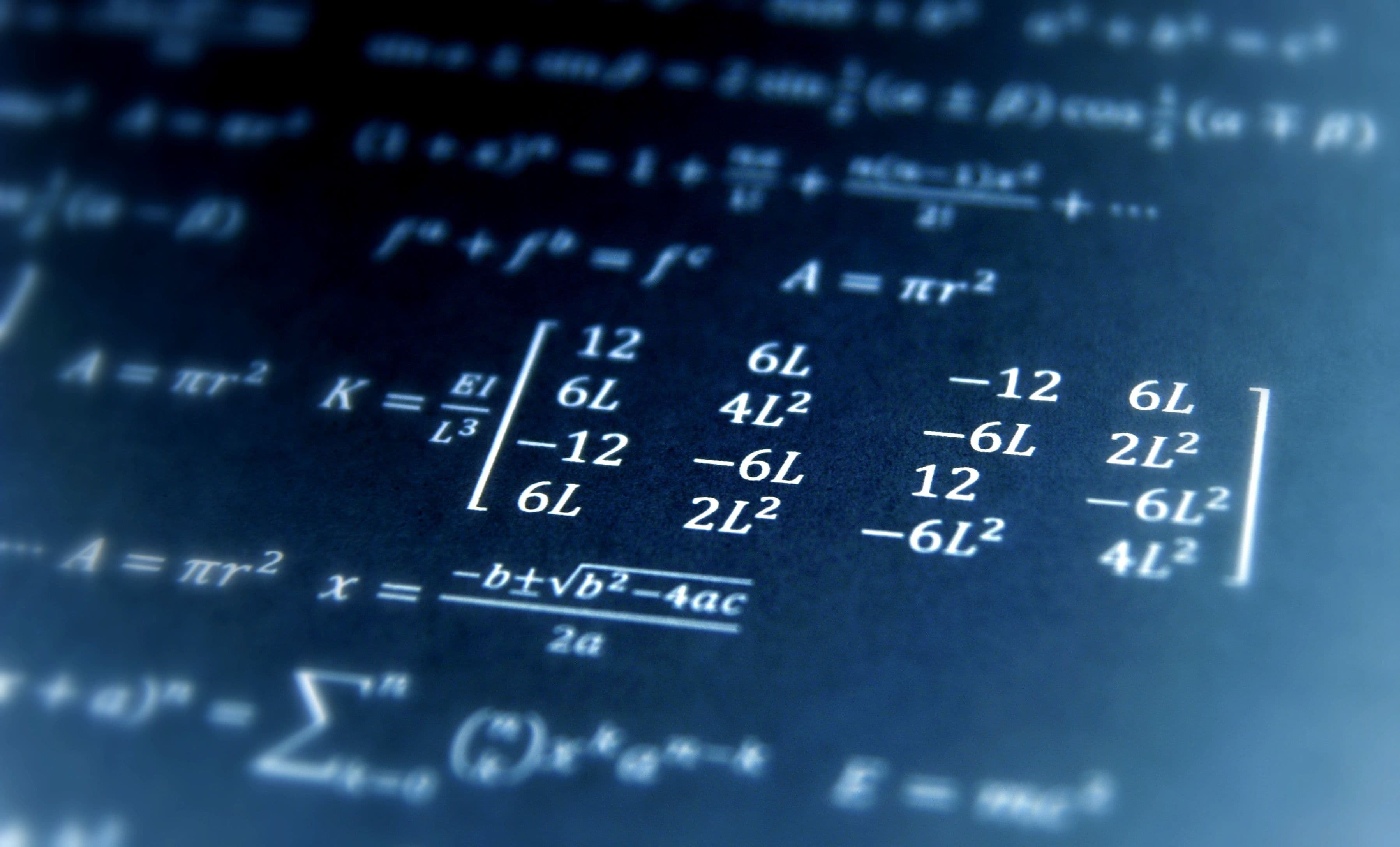 Mathematical equations background